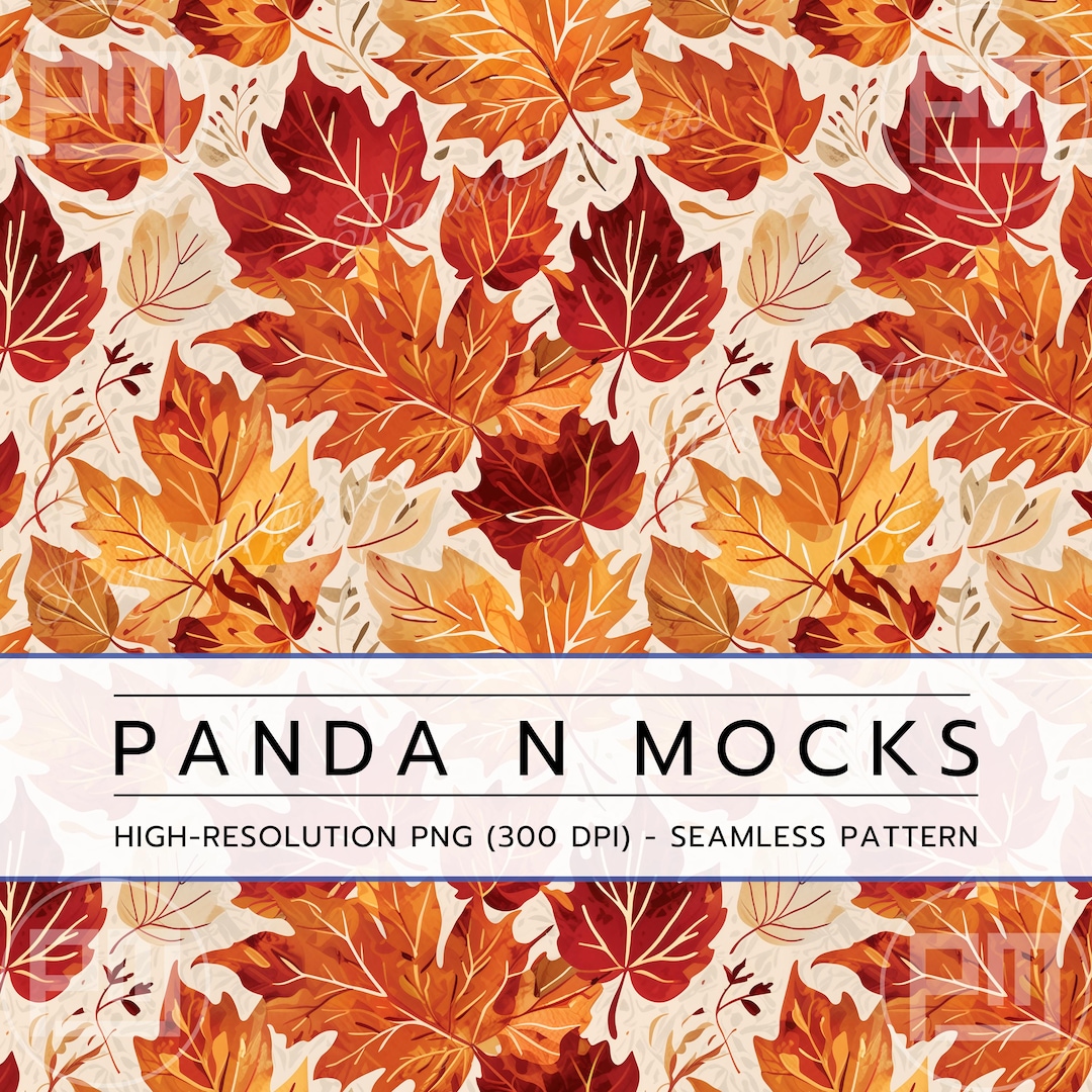 Autumn Leaves Seamless Pattern | Digital Download | Seamless Fall ...