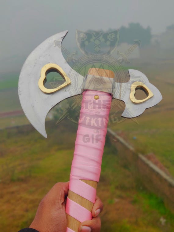 Mountaineer's Axe With Heart-shaped Holes and Ash-wood Reinforced