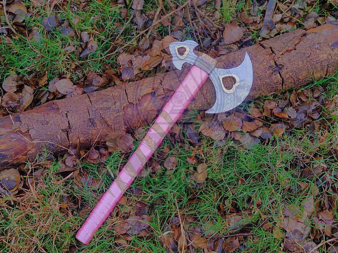 Mountaineer's Axe With Heart-shaped Holes and Ash-wood Reinforced