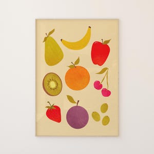 Tooty Fruity Art Print: Colorful Kitchen Food Illustration