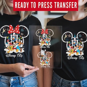 Mickey and Friends Disney Trip 2025 Dtf Transfers, Disney Trip Team Dtf, Ready For Press, Custom Dtf Transfer,Full Color Heat Transfer