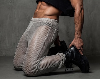 Sheer Mesh Jogger Pants – Men's Festival & Rave Wear