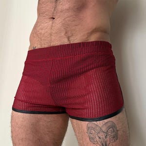 Sexy See-Through Mesh Shorts for Men – Sheer Festival Clubwear – Transparent Rave Shorts, Summer Partywear