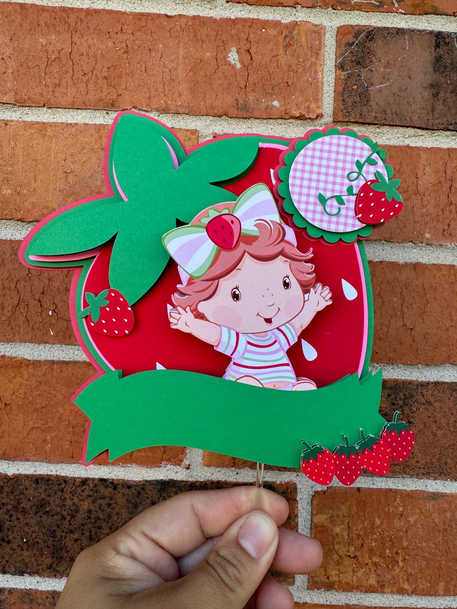 Strawberry Shortcake Cake Topper Etsy