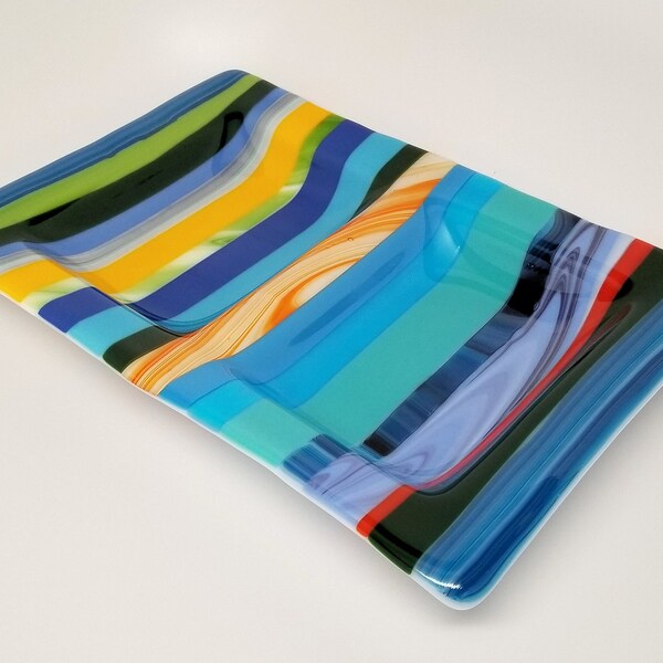 Fused Glass Platter Etsy