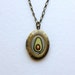 Avocado Necklace - Original Hand Painted Locket Necklace, Watercolor Art