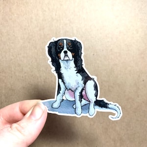 King Charles Spaniel Sticker, Cavalier King Charles Spaniel Dog Breeds Sticker Decal, Dog Vinyl Sticker, 3inch, Doggos - FREE SHIPPING