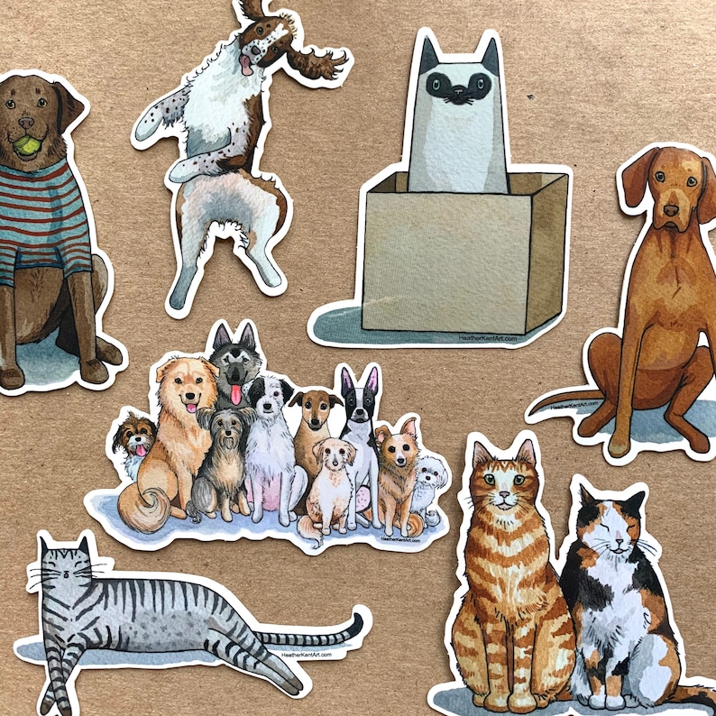 English Springer Spaniel Art Sticker, Dog Vinyl Decal Sticker, 3inch, Doggos FREE SHIPPING image 4