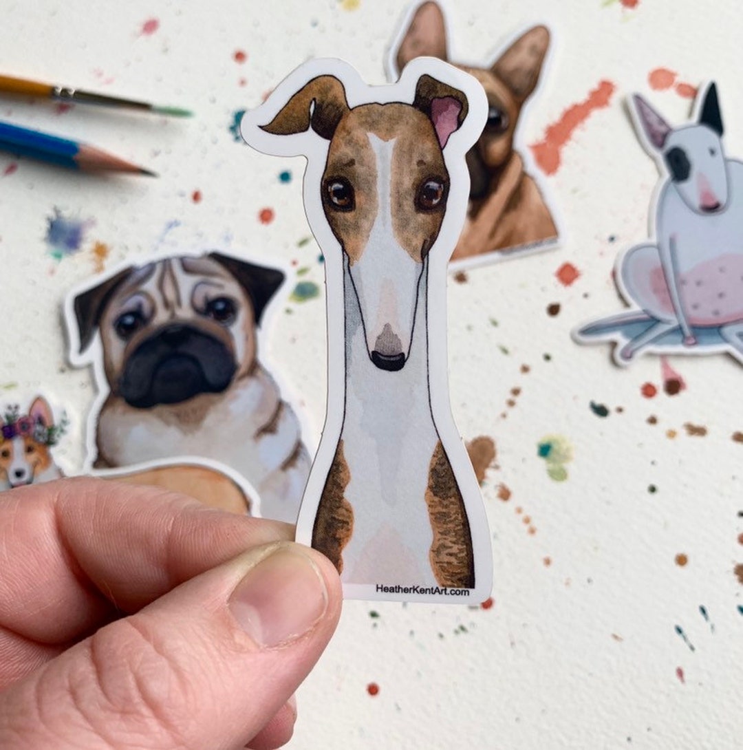 Greyhound Sticker, Dog Vinyl Sticker, 3inch, Doggos - FREE SHIPPING - Etsy