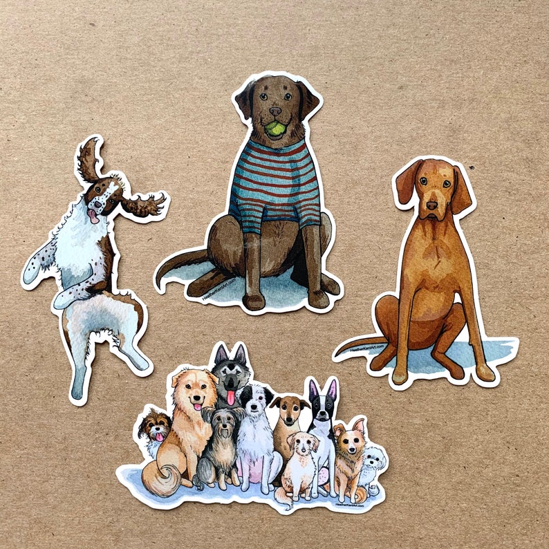 English Springer Spaniel Art Sticker, Dog Vinyl Decal Sticker, 3inch, Doggos FREE SHIPPING image 3
