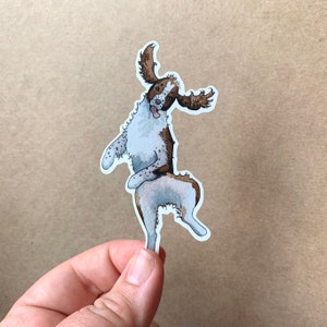 English Springer Spaniel Art Sticker, Dog Vinyl Decal Sticker, 3inch, Doggos FREE SHIPPING image 1