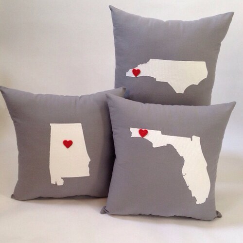 State Pillow Etsy