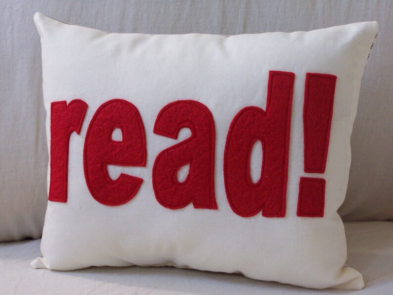 Read Pillow Etsy