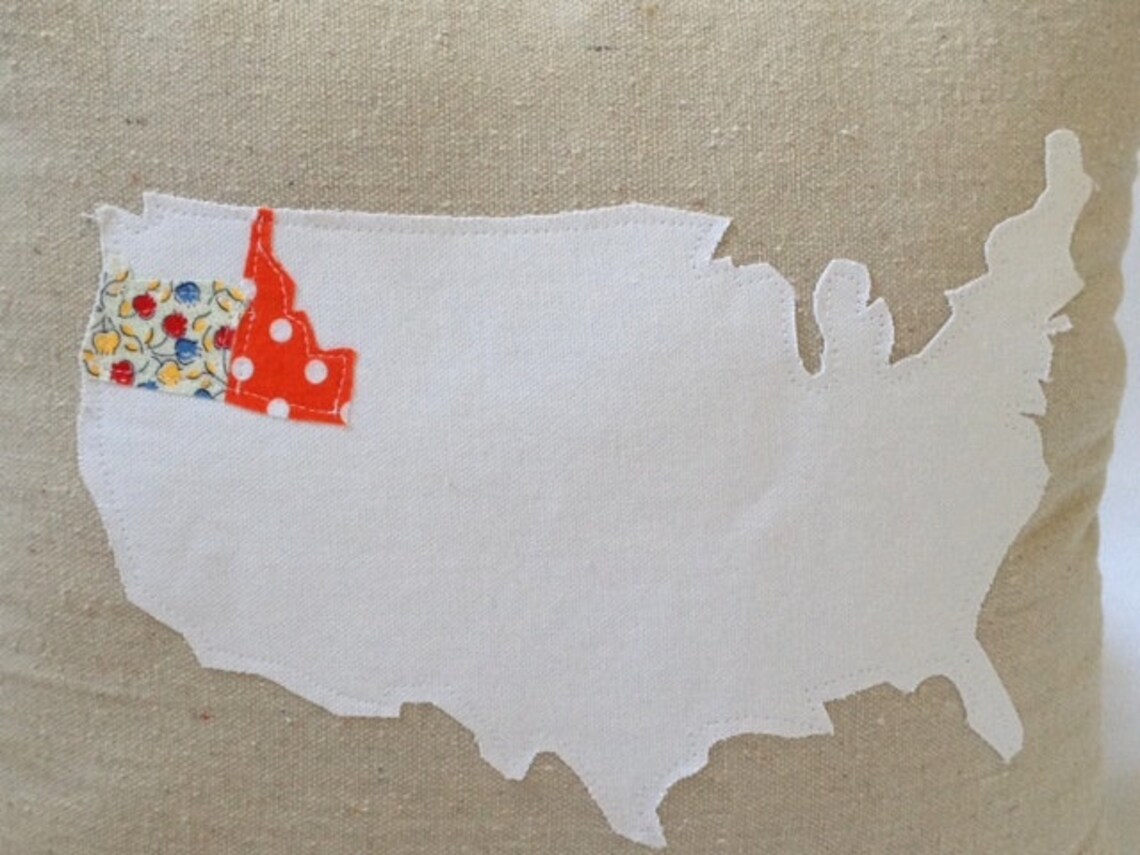 Personalized United States Pillow Etsy