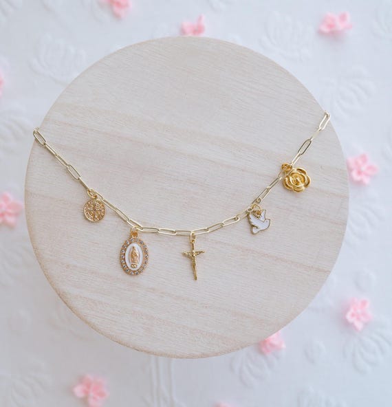 Personalizable Catholic Charm Necklace