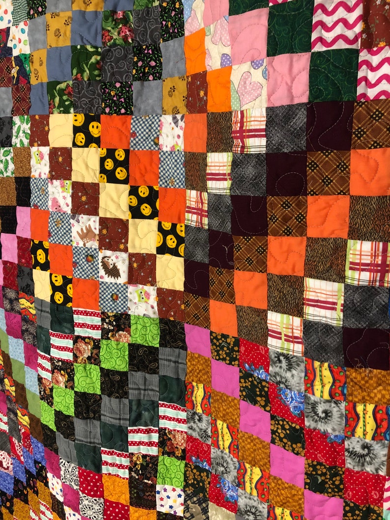 Throw / Picnic Scrap Quilt - Etsy