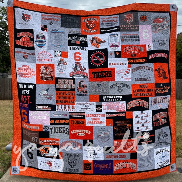 Mosaic Collage T-Shirt Quilt Blanket From Your Tshirts - DEPOSIT ONLY