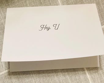 Hey, U greeting card