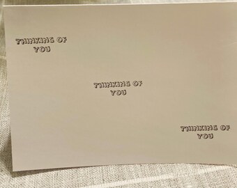 Thinking of you, I said, I’m thinking of you - card