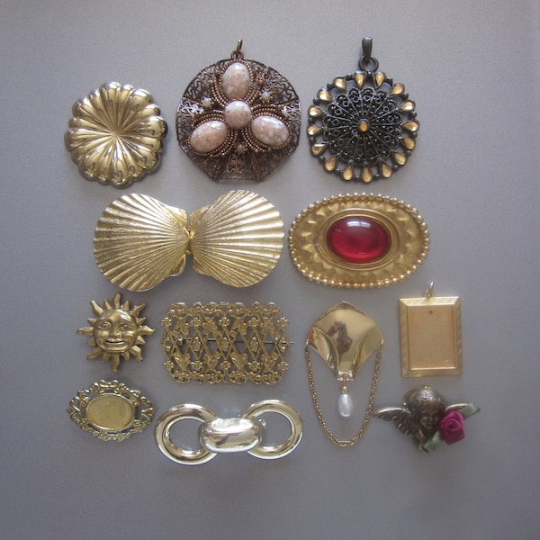 Vintage Jewelry Pendant Lot Destash