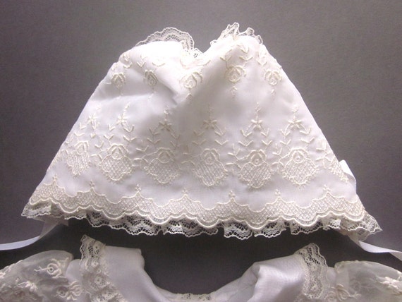 Vintage Infant Lace Christening Gown Set Baptism … - image 3