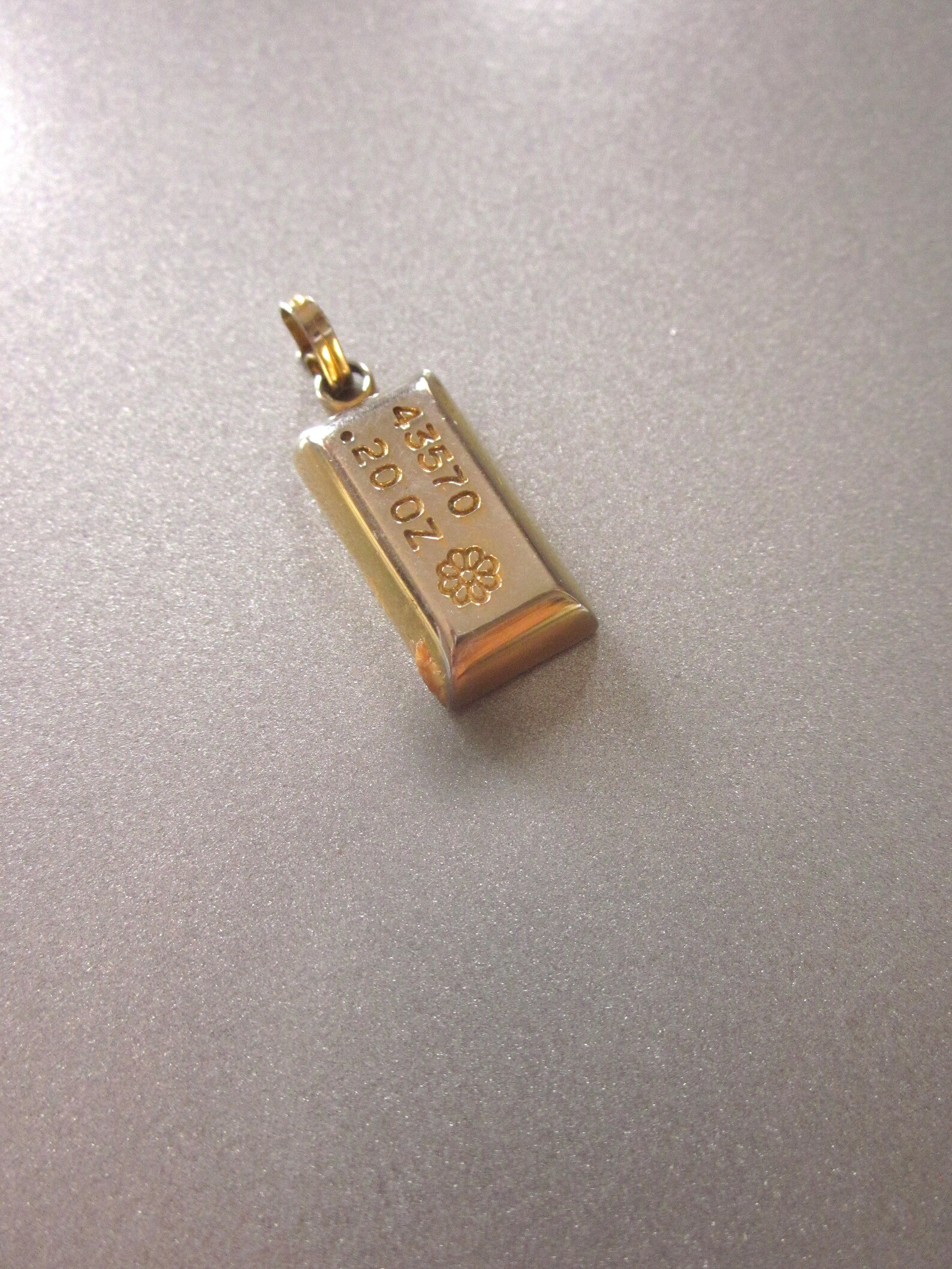 Vintage Gold Bar Charm Etsy
