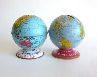 Vintage Bank Globe Lot