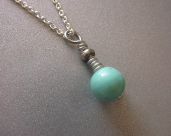 Turquoise Nugget Minimalist Necklace