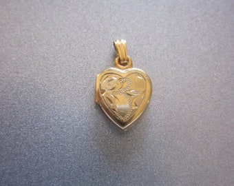 Vintage Heart Locket Gold Filled