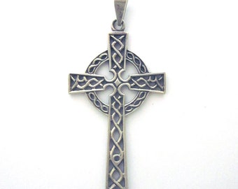 Sterling Celtic Cross Pendant Sterling Silver Unisex Jewelry 925