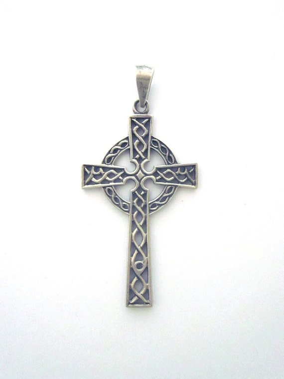 Sterling Celtic Cross Pendant Sterling Silver Unisex Jewelry 925
