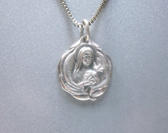 RELIC Ex Indumentis - Saint Therese - Pewter Medal - Etsy
