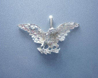 Vintage Sterling Silver Eagle Pendant Charm