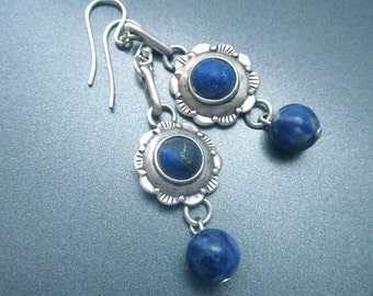 Lapis Dangle Drop Earrings Lapis Lazuli Jewelry