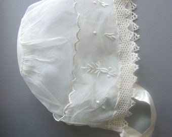 Vintage Infant Lace Cap Hat