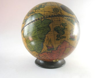 Vintage Old World Globe Bank