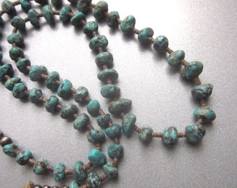 Turquoise Nugget Vintage Necklace Native American Santo Domingo