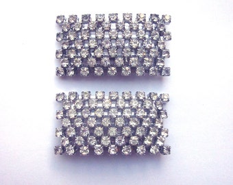 Vintage Rhinestone Shoe Clips Vintage Bridal Accessory Shoe Jewelry