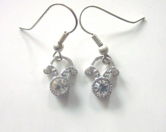 Vintage Rhinestone Dangle Earrings