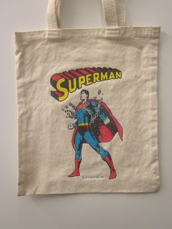 Vintage Superman Canvas Tote Bag