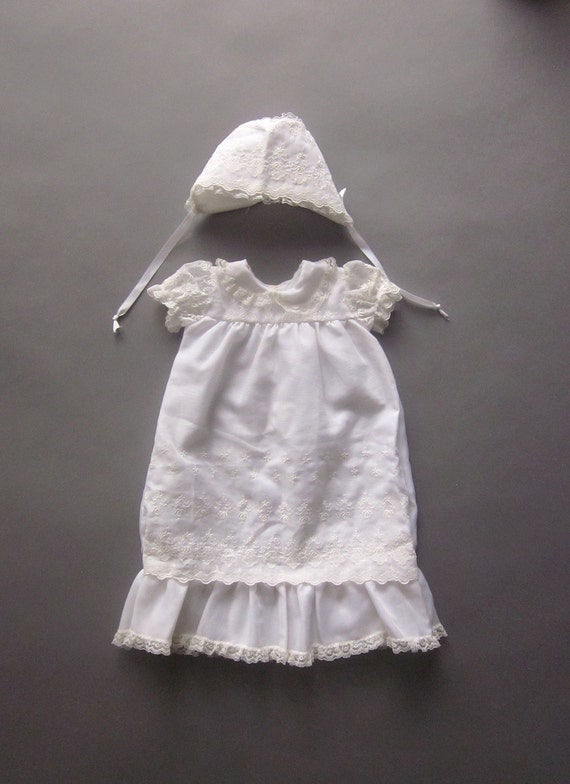 Vintage Infant Lace Christening Gown Set Baptism … - image 1