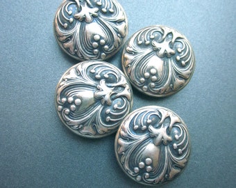 Sterling Silver Vintage Button Covers Shirt Accessory