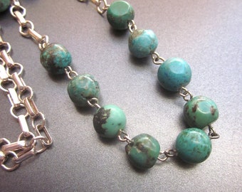 Natural Turquoise Stone Beaded Necklace