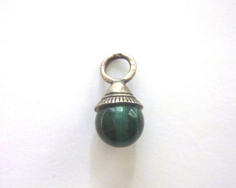 Malachite Sterling Vintage Pendant