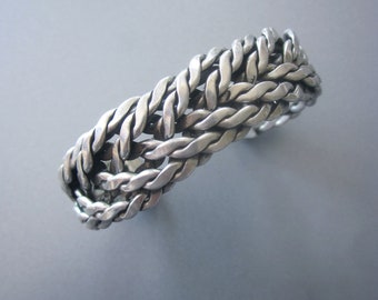 Sterling Silver Vintage Cuff Bracelet Unisex Sterling Jewelry