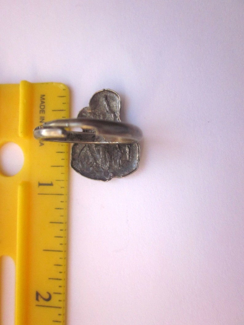 Vintage Religious Ring Mary and Child Adjustable Ring Band
