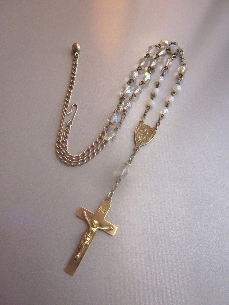 Cross and Crystal Necklace Assemblage