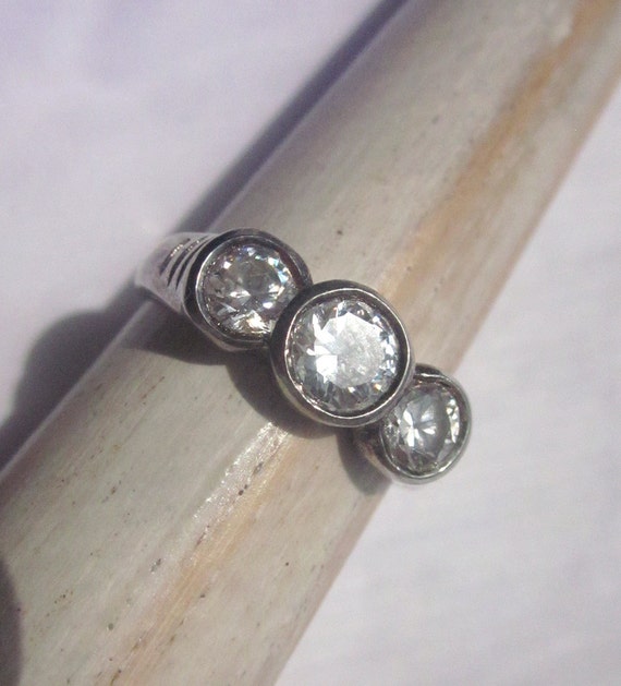 Sterling Silver Ring Crystal Multi Stone - image 6