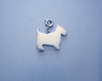 Vintage Sterling Silver Dog Charm