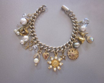 Vintage Gold Charm Bracelet